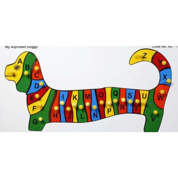 Age 3+ Little Genius Alphabets Dog Shape Tray with Knob