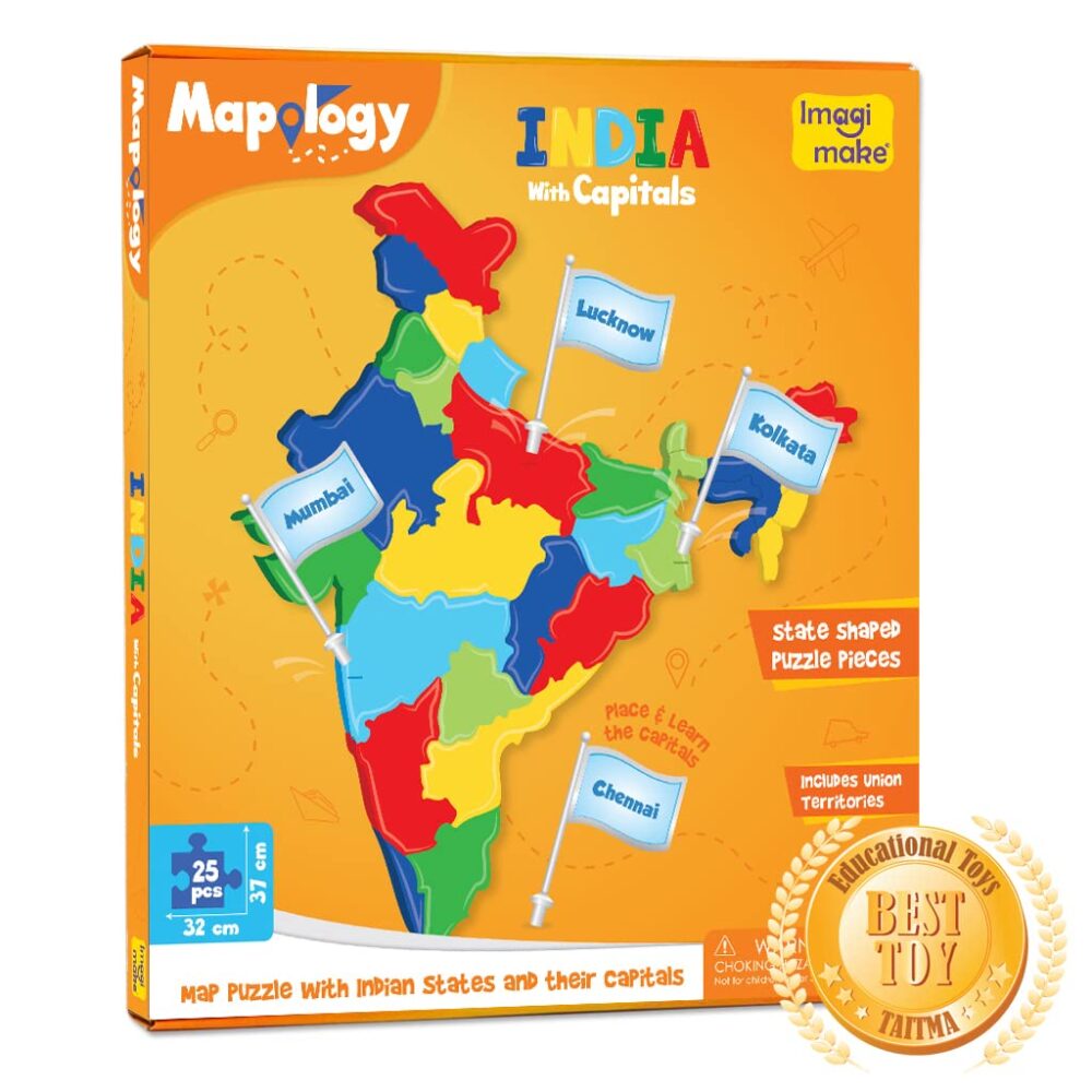 Age 5+ Imagimake Mapology India with Capitals