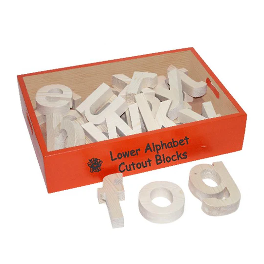 Skillofun Wooden Lower abc Cutout Block (a-z)