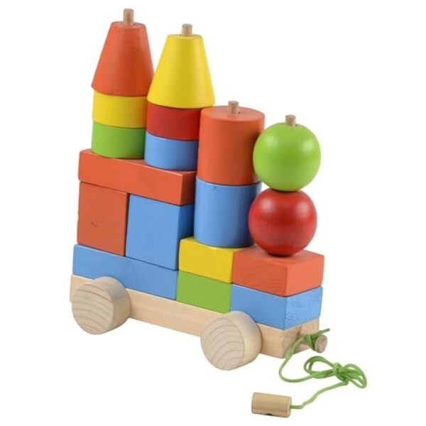 Age 3+ Skillofun Wooden Pull Along Construction Set