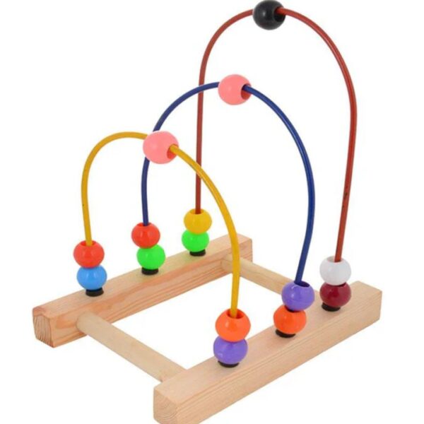 Age 2+ Skillofun Wooden Bead Shuttle Three Loops