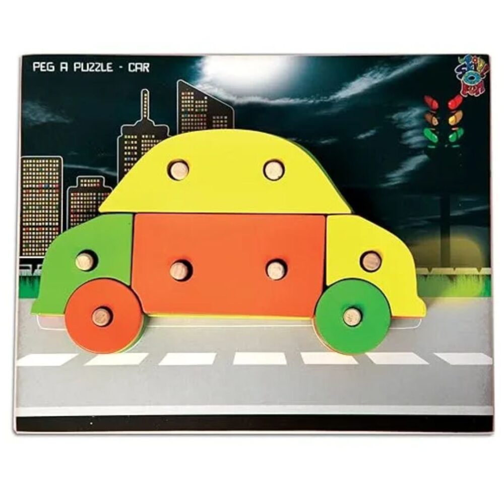 Age 4+ Skillofun Peg A Puzzle Car