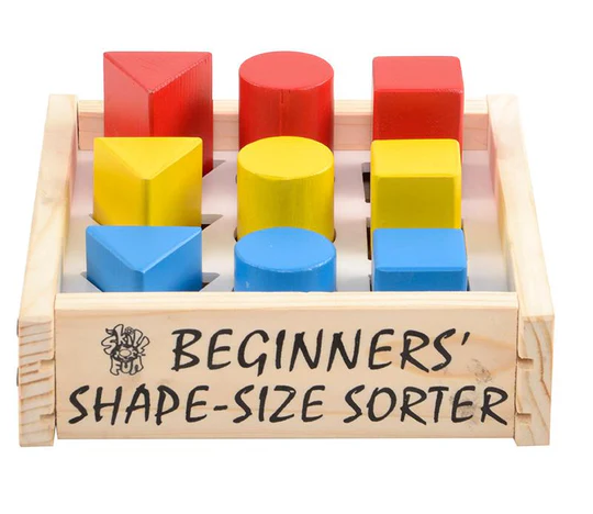 Skillofun Wooden Beginner's Shape Size Sorter