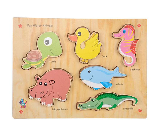 Skillofun Wooden Fun ID - Water Animals