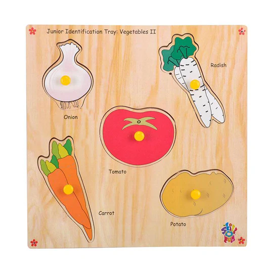 Junior Identification Tray Vegetables II with Knobs