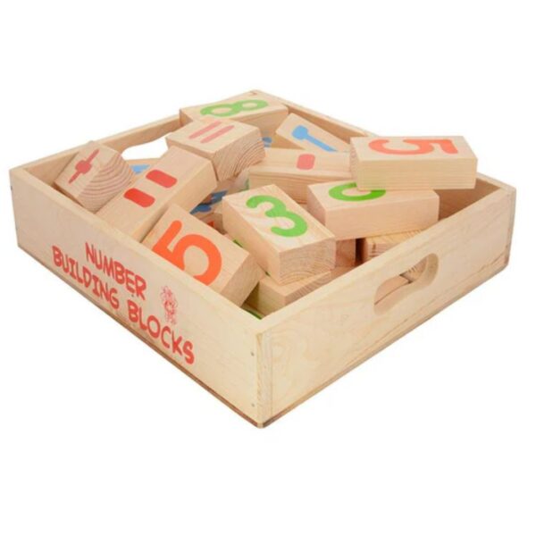 Age 2+ Skillofun Wooden Number Blocks (0-9 2 Each & Math Signs)