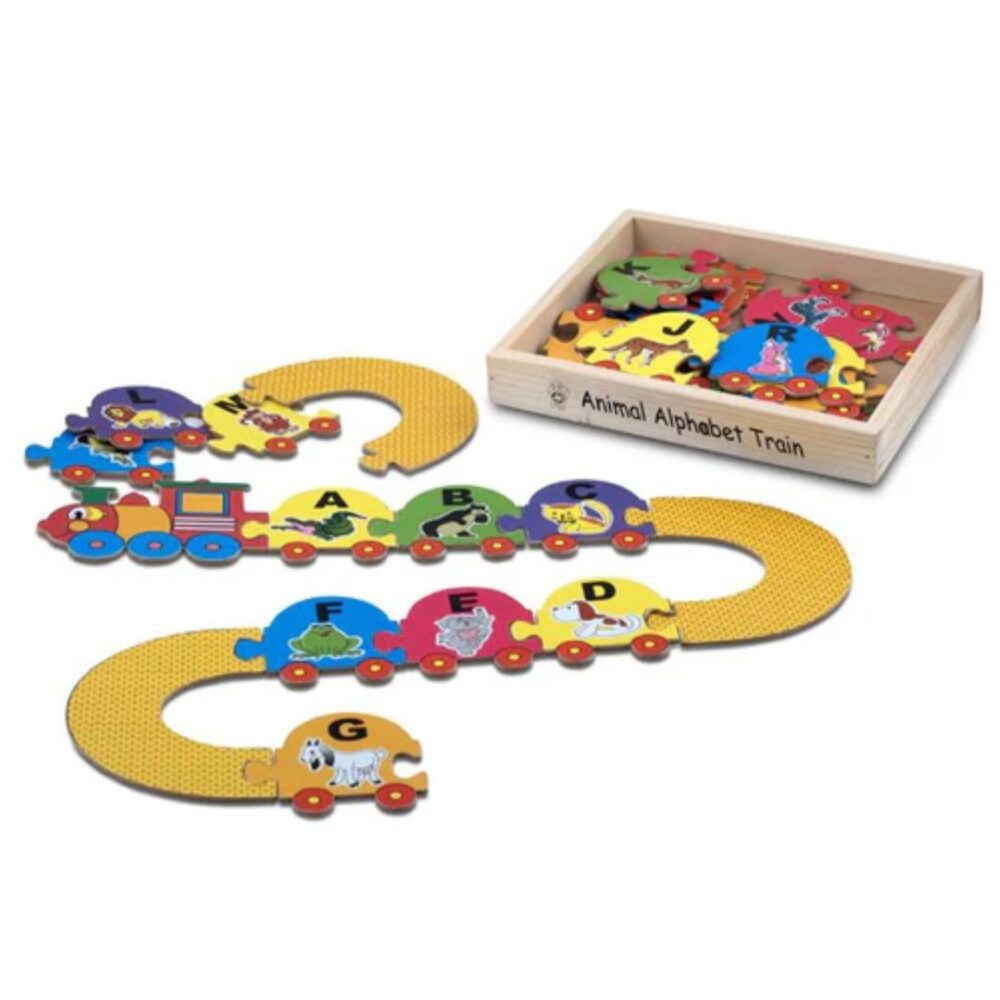 Age 2+ Skillofun Wooden Animal Alphabet Train