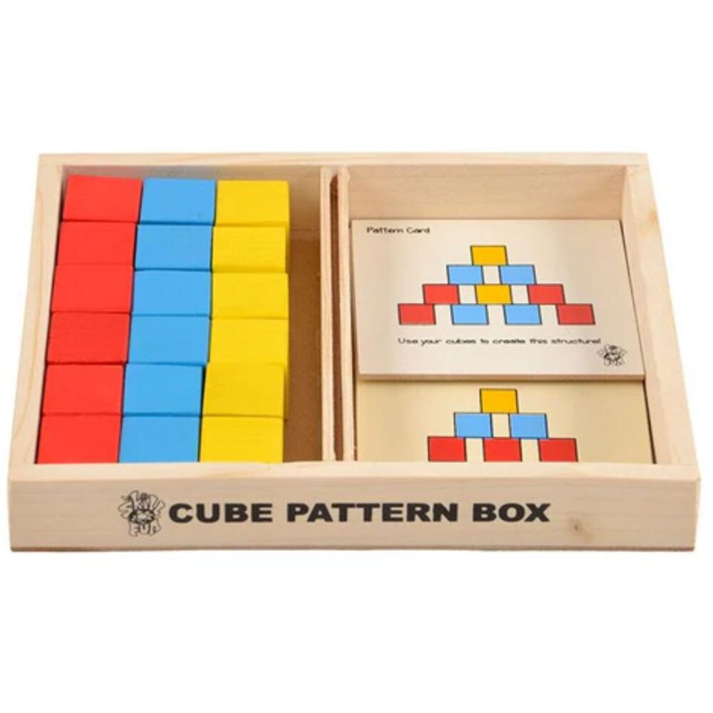 Age 2+ Skillofun Wooden Cubes Pattern Box