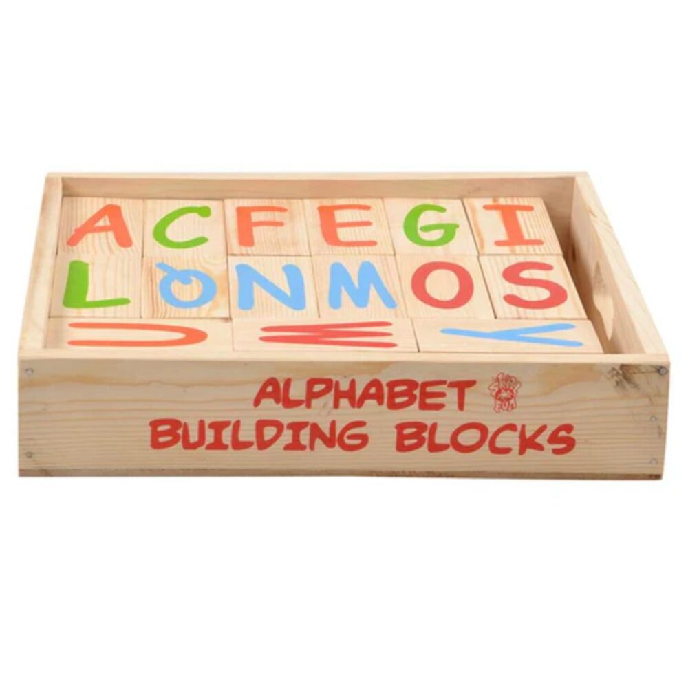 Age 2+ Skillofun Wooden Alphabet Building Blocks (A-Z)