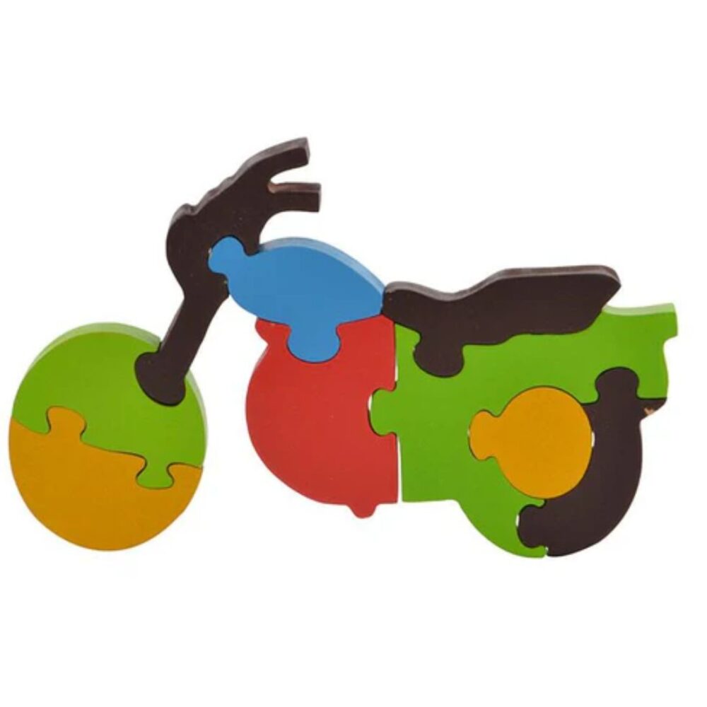 Age 2+ Skillofun Wooden Take Apart Puzzle Large Motorcycle