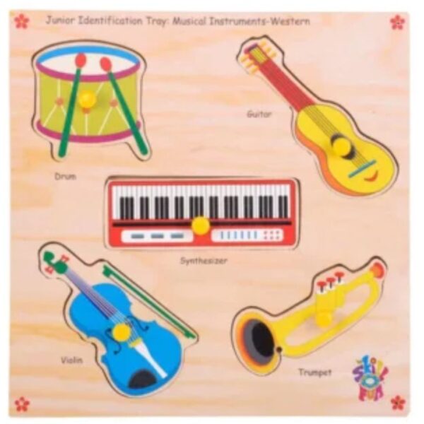 Age 2+ Skillofun Wooden Identification Western Musical Instruments Trays