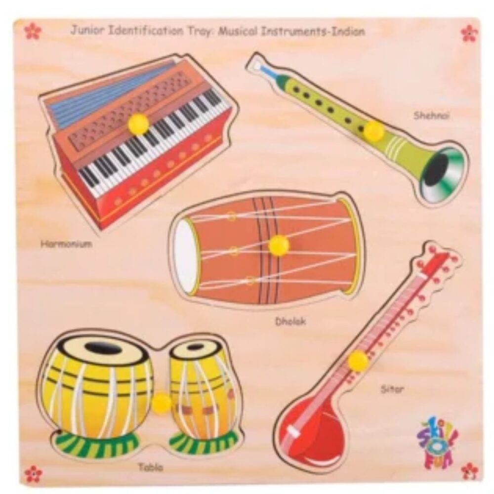 Age 2+ Skillofun Junior Indian Musical Instruments Identification Trays