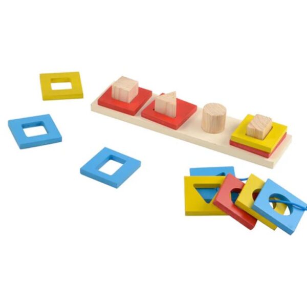 Age 2+ Skillofun Wooden Geo Cavity Shape Sorter