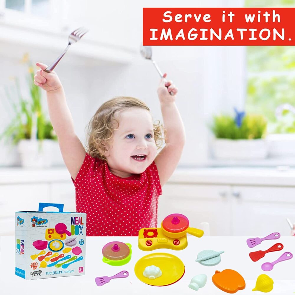 Alternative view of Age 3+ 20 Pieces Meal Box Mini Plastic Kitchen Set | A Perfect Role Play Kitchen Set