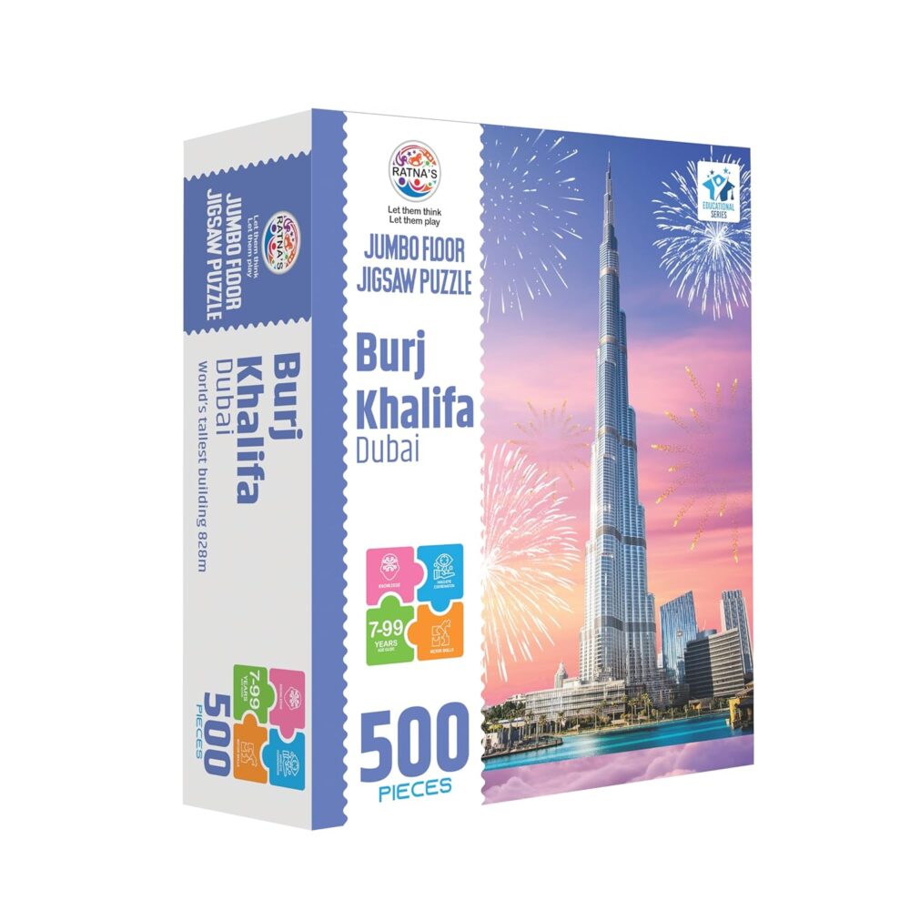 Age 5+ Burj Khalifa Jumbo Jigsaw Puzzle 500 Pieces Jumbo Floor Puzzle