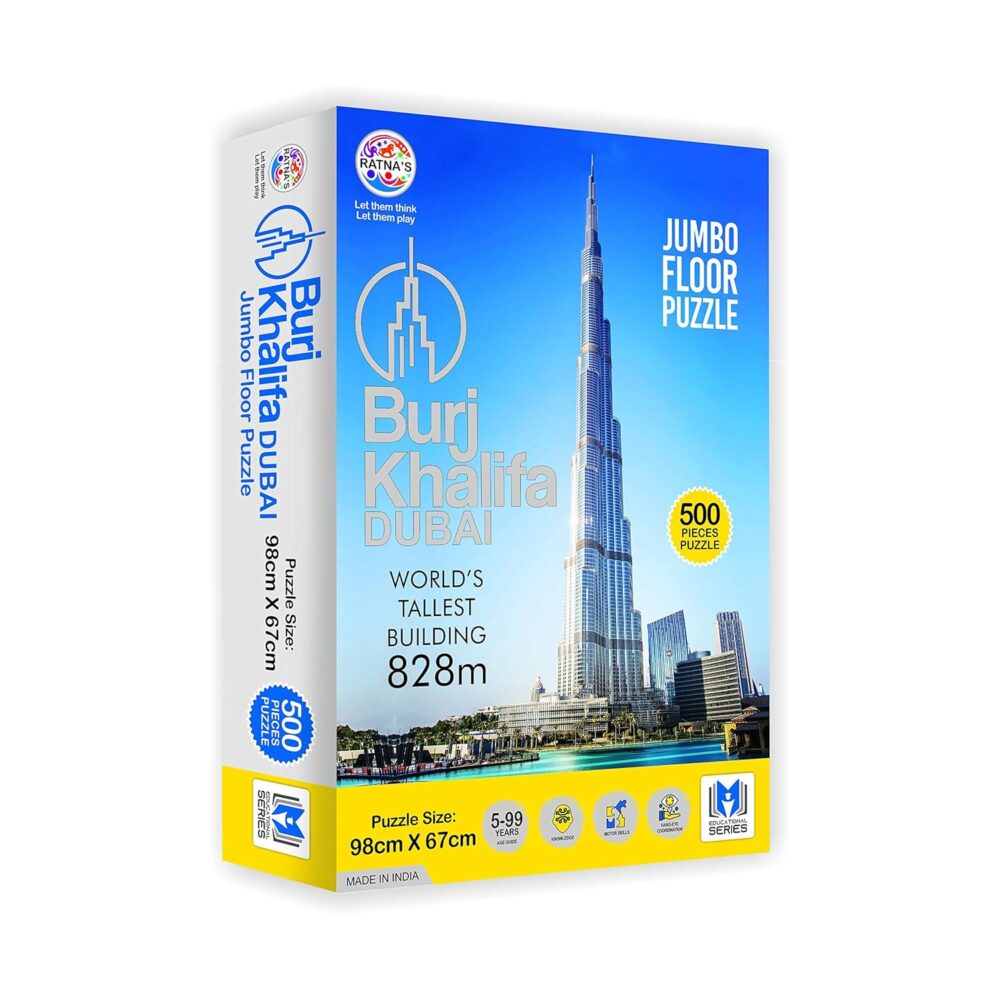 Alternative view of Age 5+ Burj Khalifa Jumbo Jigsaw Puzzle 500 Pieces Jumbo Floor Puzzle