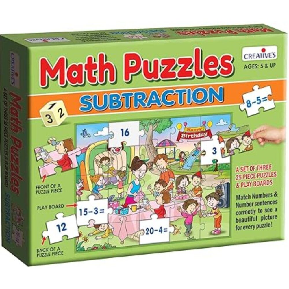 Age 5+ Creative Math Puzzles - Subtraction