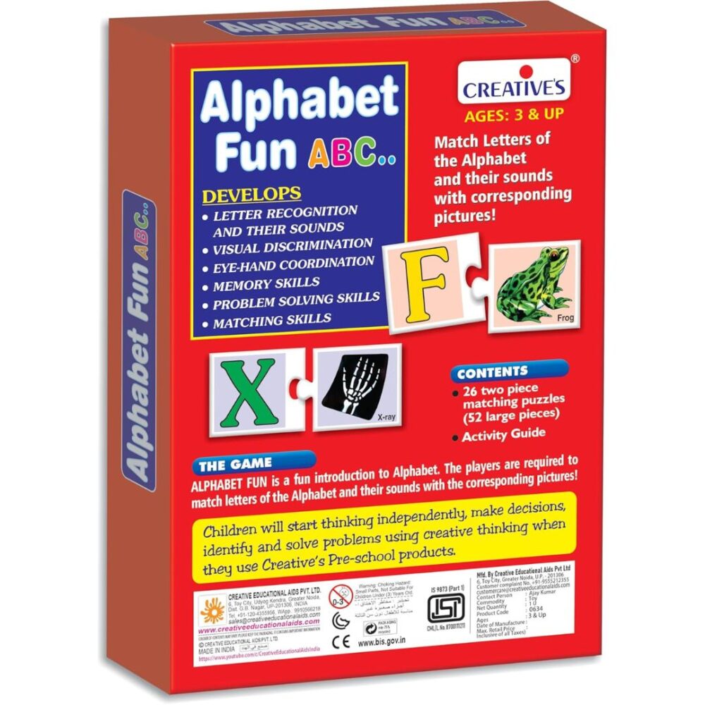 Age 3+ Creative Alphabet Fun ABC Puzzle