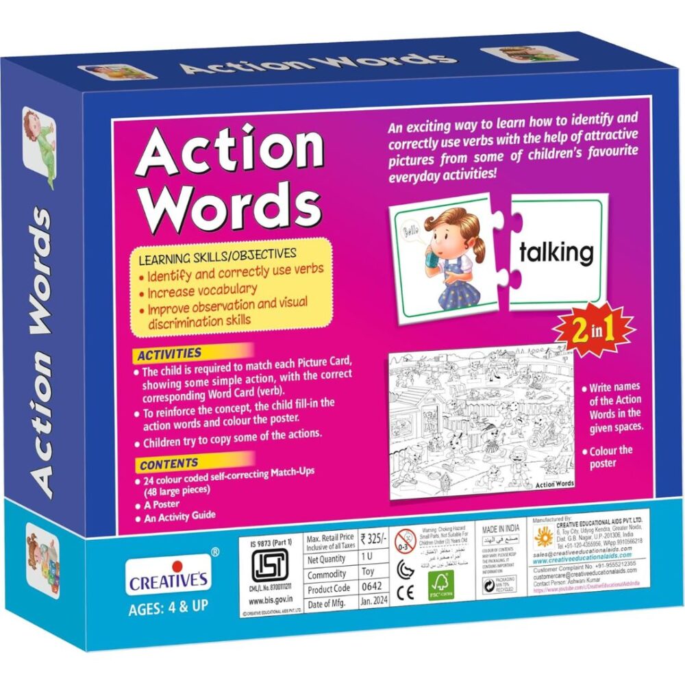 Age 4+ Creative Action Words Pack