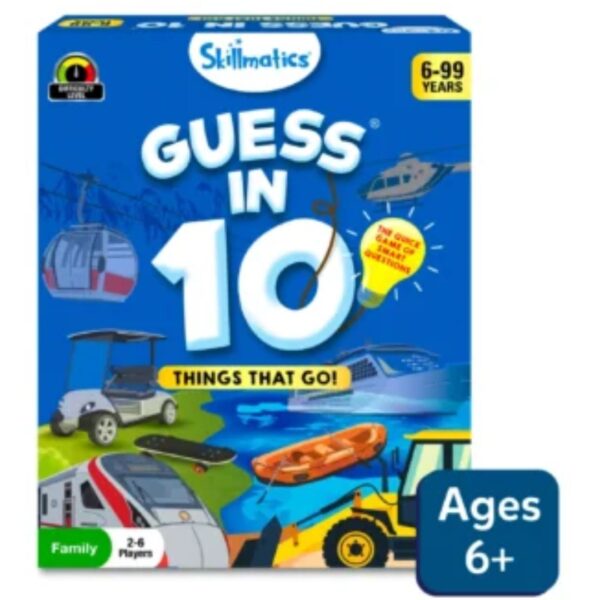 Age 6+ Skillmatics Guess in 10 Things That Go Card Game