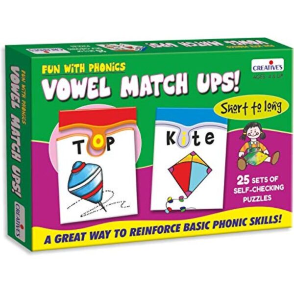 Age 4+ Creative Fun With Phonics Vowel Match Ups Puzzle