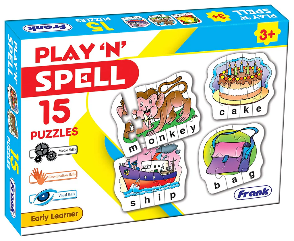 Frank Play Spell Puzzle 15 Self-Correcting Puzzles