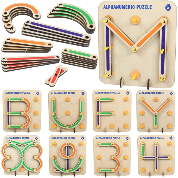 Butterfly Edufields Wooden Alphabets Construction Puzzle Toys