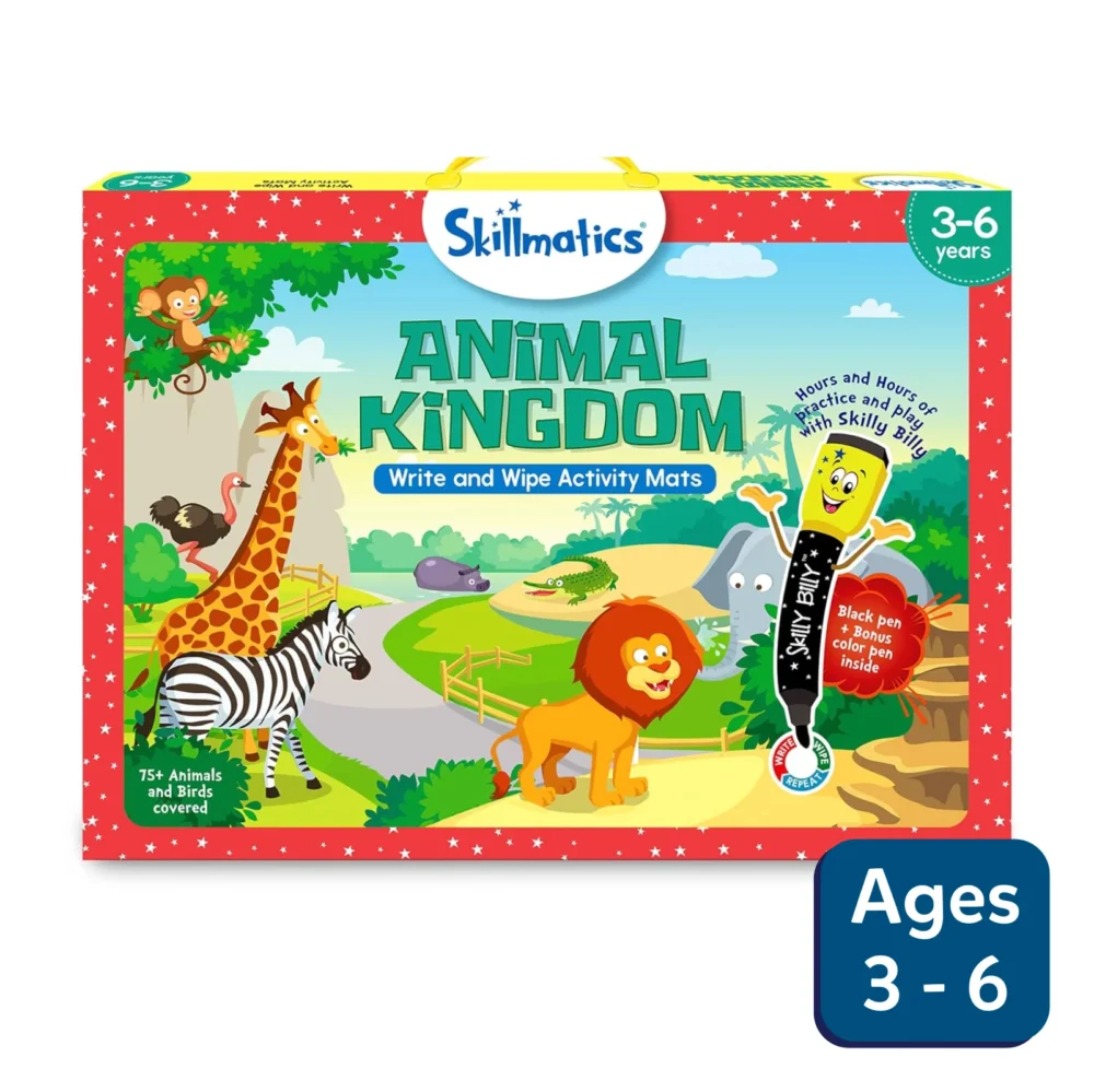 Skillmatics Animal Kingdom | Reusable Activity Mats