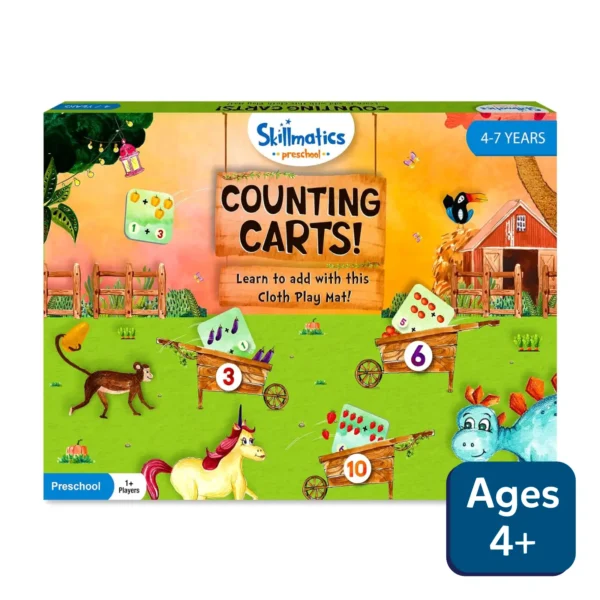 Skillmatics Preschool Toys - Counting Carts | Activity Play Mat