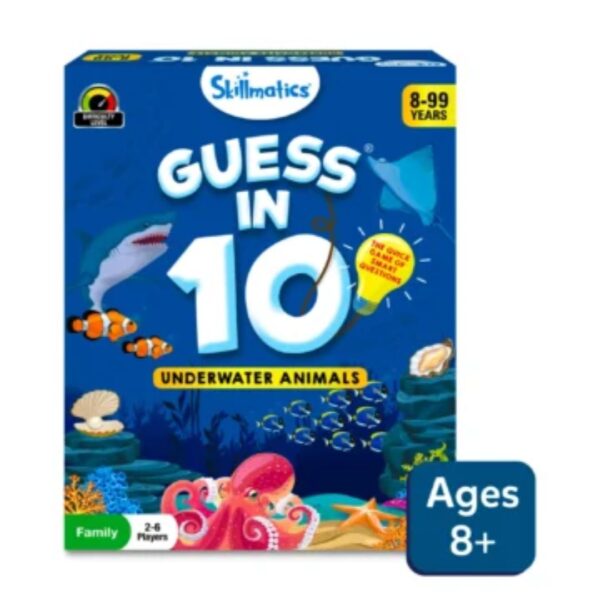 Age 8+ Skillmatics Guess in 10 Underwater Animals Card Game