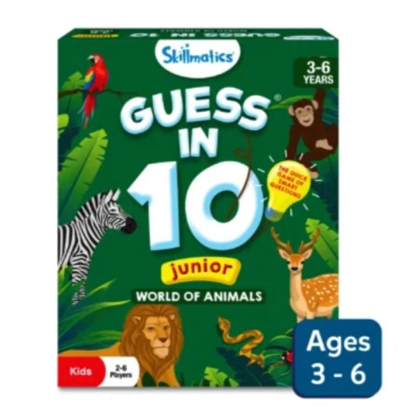 Age 3+ Skillmatics Guess in 10 Junior World of Animals Card Game