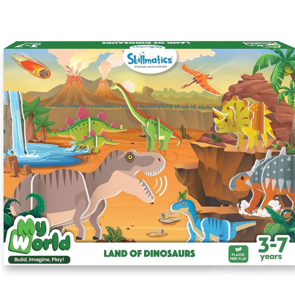 Age 3+ Skillmatics My World: Land of Dinosaurs