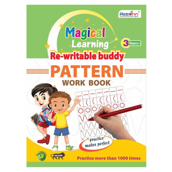 Age 3+ Actonn Re-Writable Buddy Pattern Work Book