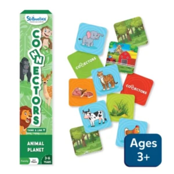 Age 3+ Skillmatics Connectors Animal Planet Domino & Tile Game