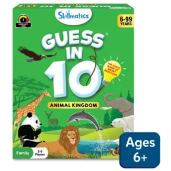 Age 6+ Skillmatics Guess in 10 Animal Kingdom Card Game