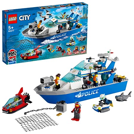 Age 5+ LEGO 60277 City Police Patrol Boat Building Kit (276 Pieces)