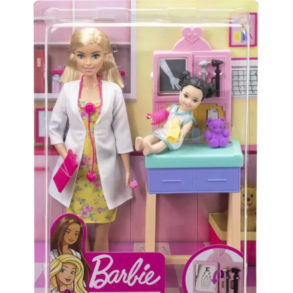 Age:3+ Barbie Pediatrician Playset Blonde Doll
