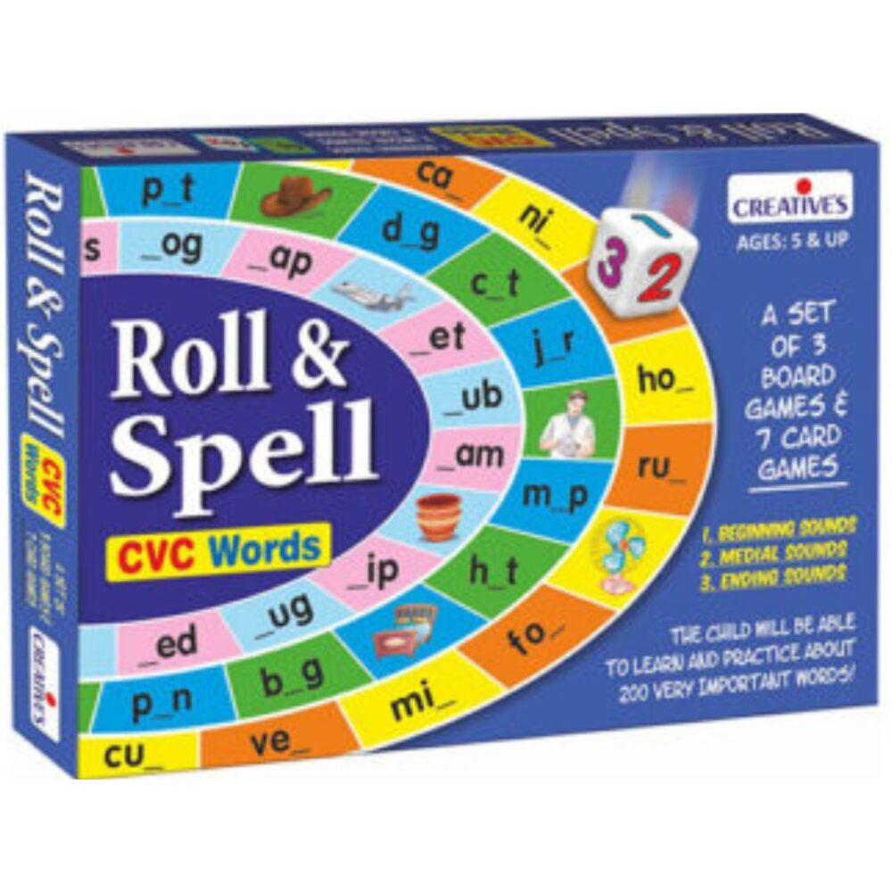 Age 3+ Creatives Roll & Spell CVC words