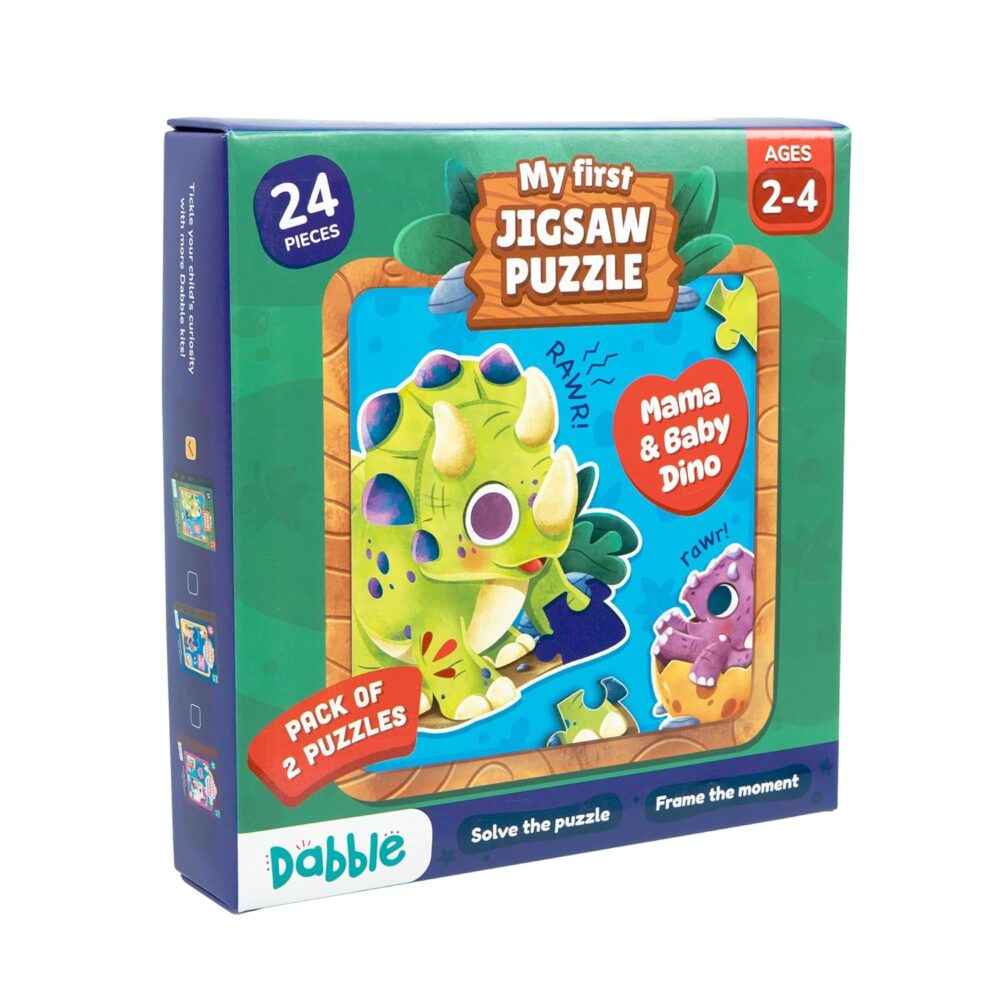 Age 2+ DAB0008 Mama Baby Dino Jigsaw PuzzleAge 2+ DAB0008 Mama Baby Dino Jigsaw Puzzle