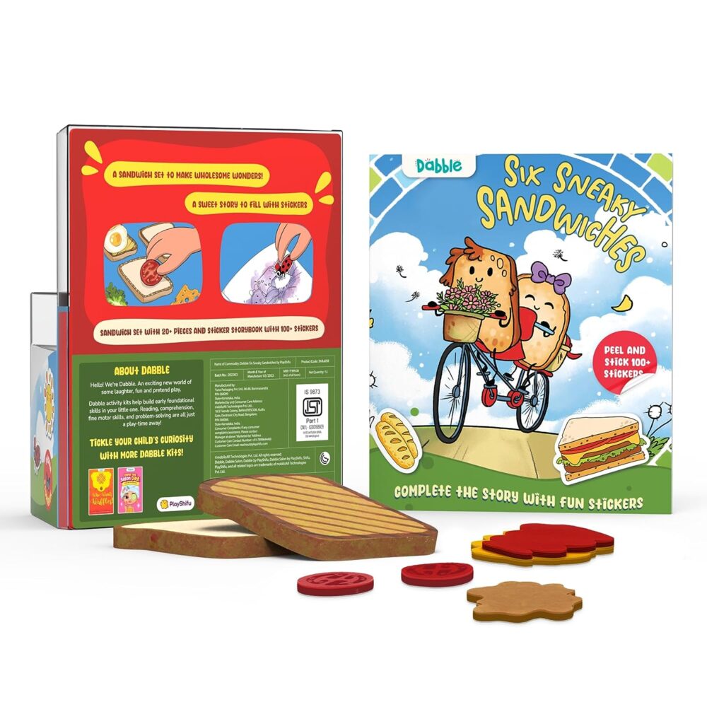 Alternative view of Dabble Pretend Play Sandwich Playset - Six Sneaky Sandwiches
