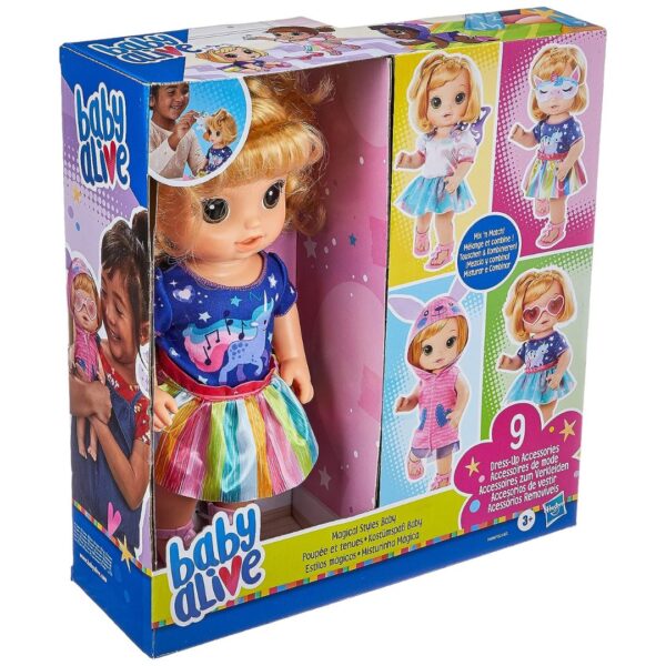 Age 3+ Baby Alive Magical Styles Baby Doll