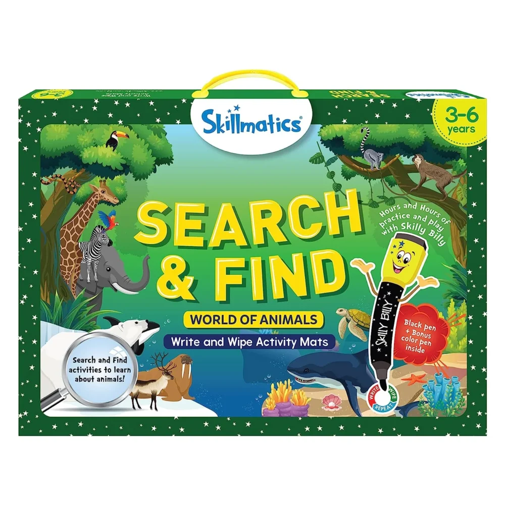 Search and Find: World of Animals | Reusable Activity Mats (ages 3-6)