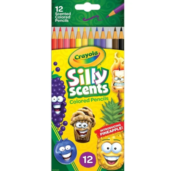 Age : 5 Years+ Crayola Silly Scents Colored Pencils 12-Pack