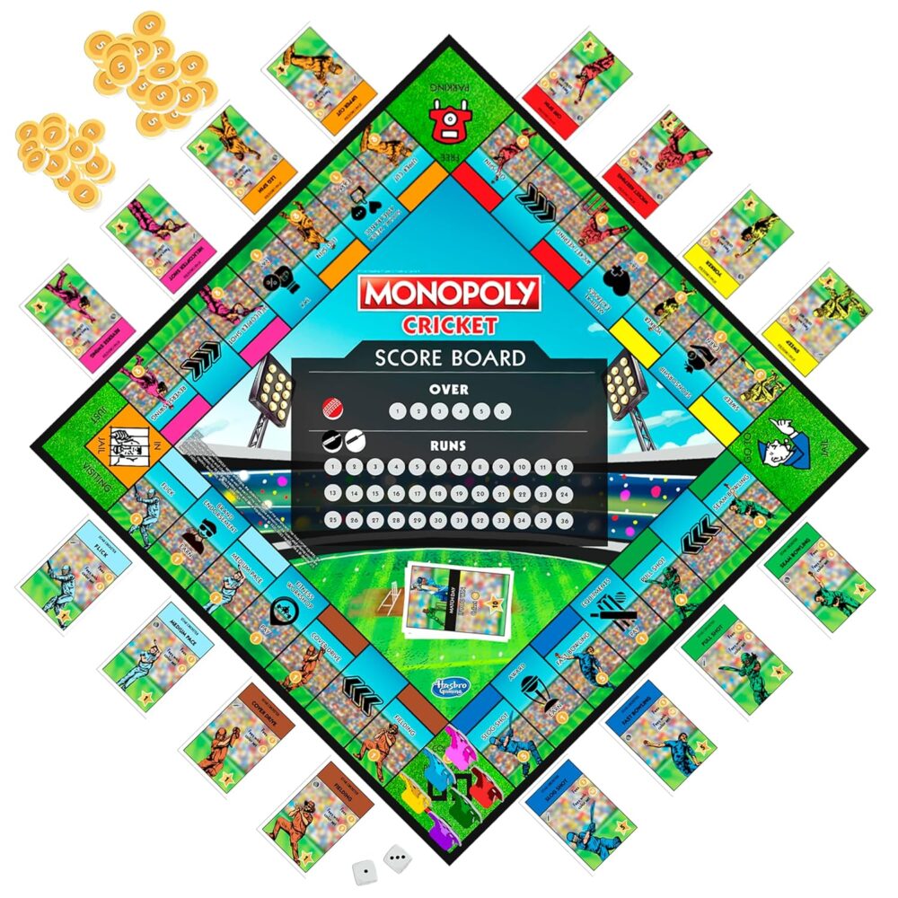 Alternative view of Monopoly Cricket Board Game
