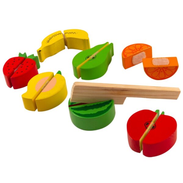 Age 2+ Wonderlearn WLTD00053 Wooden Fruits Kitchen Toy Set