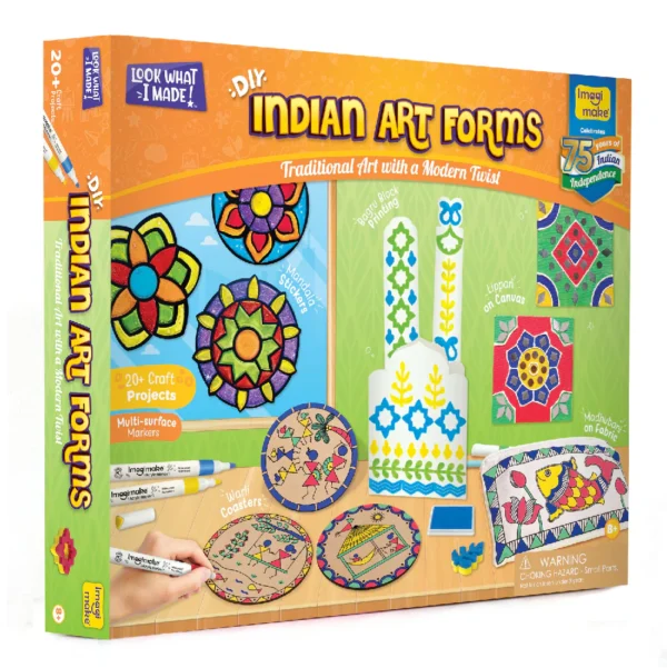 Imagimake Indian Art Forms DIY Set - 52 Pieces Age--8-12