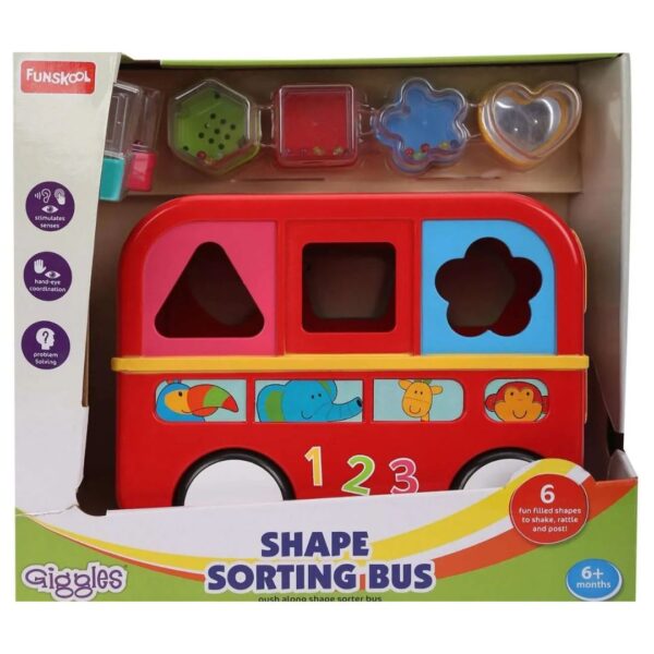 Age 6 Months+ Giggles Shape Sorting Bus