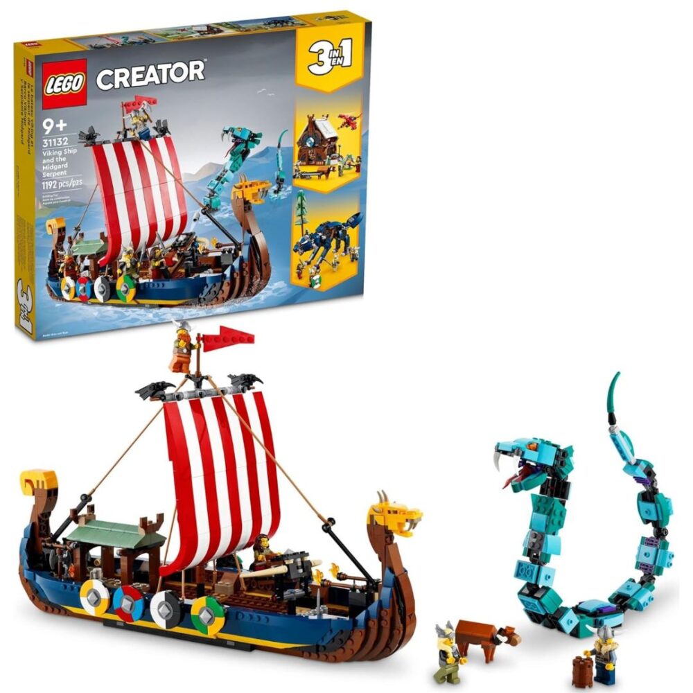 Age 9+ Lego 31132 Viking Ship and The Midgard Serpent