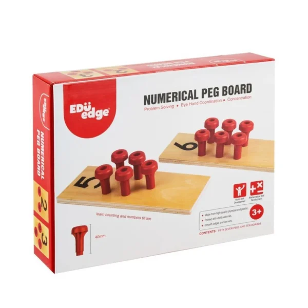 Age 3+ Eduedge E1009 Numerical Peg Boards