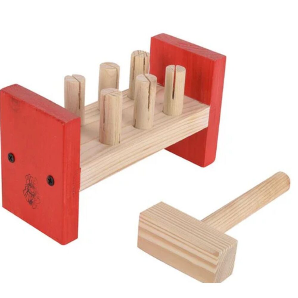 Age 2+ Skillofun Kid Wooden Hammer Peg